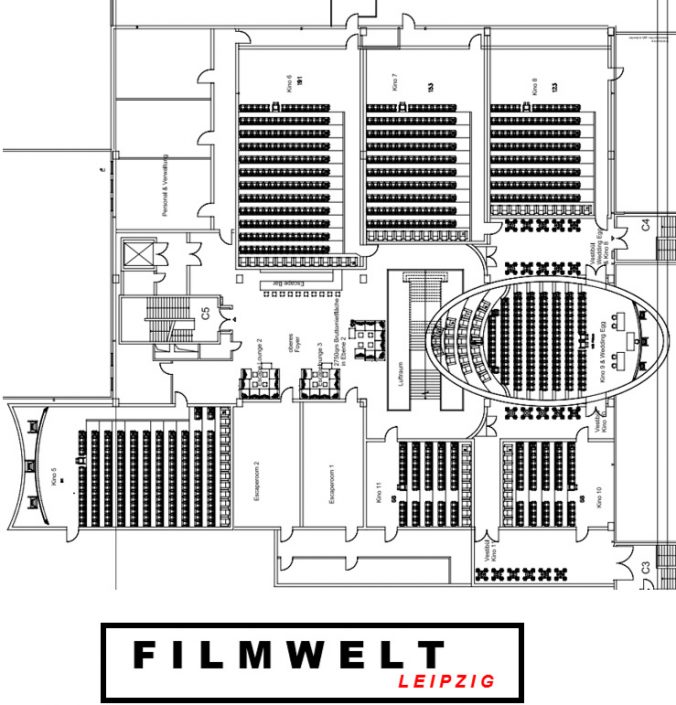 Filmwelt Leipzig - Grundriß
